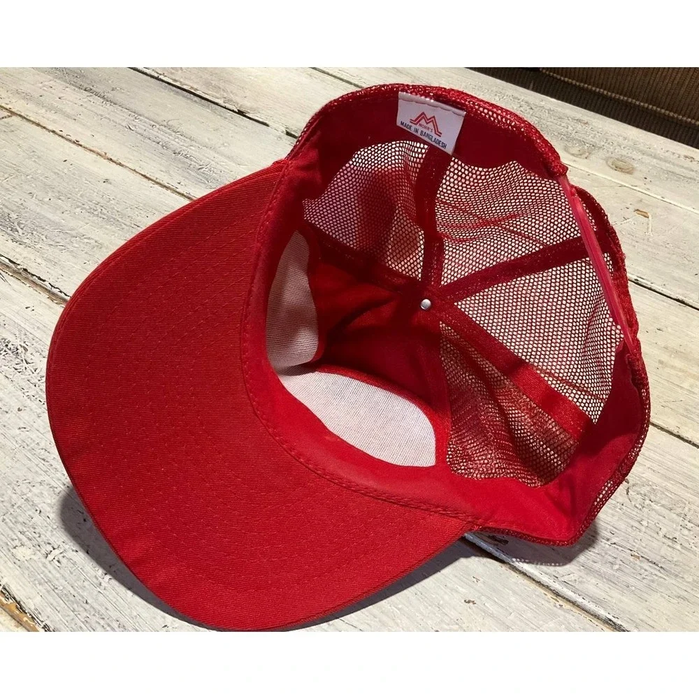 Tapp's Body Shop Trucker Cap One Size Red Snapback Mesh Back Workwear Adjustable